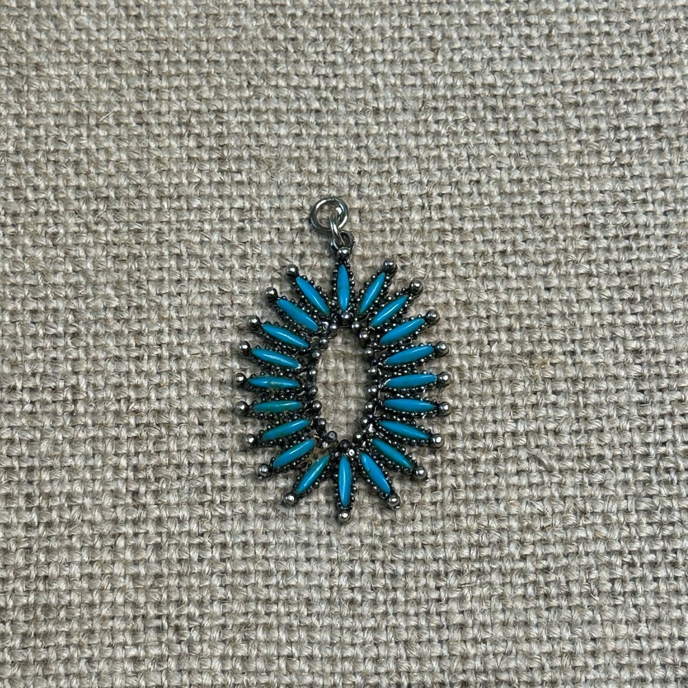 Costume Turquoise Pendant replica of a vintage style